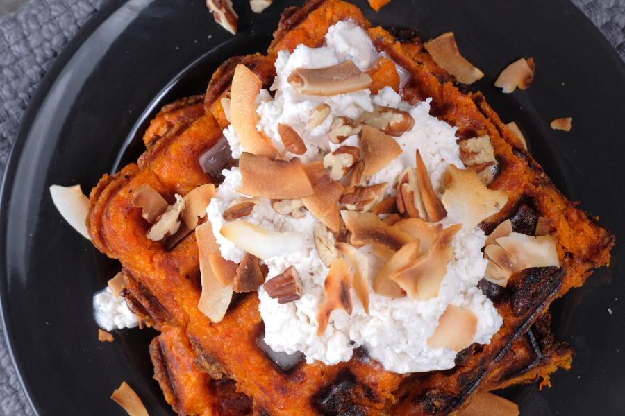 Sweet Potato Dessert Waffles