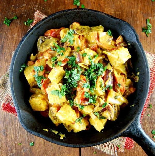 Tempeh Stir-Fry in a Gingery Coconut Sauce
