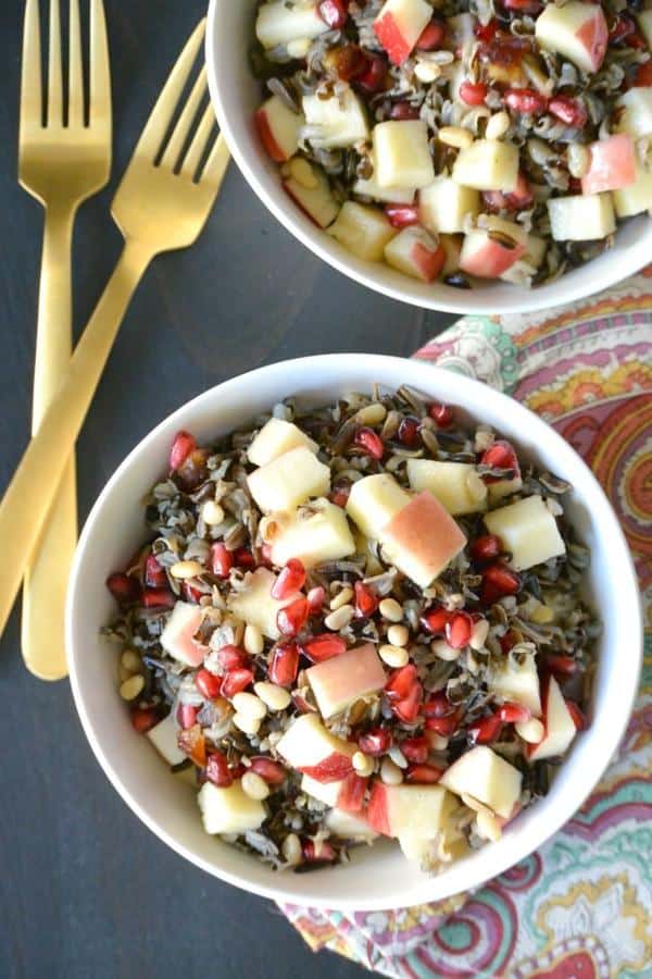 Wild Rice Salad With Apple and Pomegranate