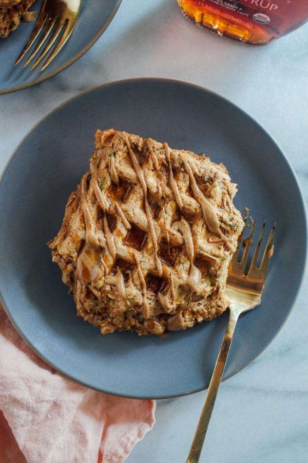 Zucchini Oat Protein Waffles