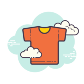Orange t-shirt icon